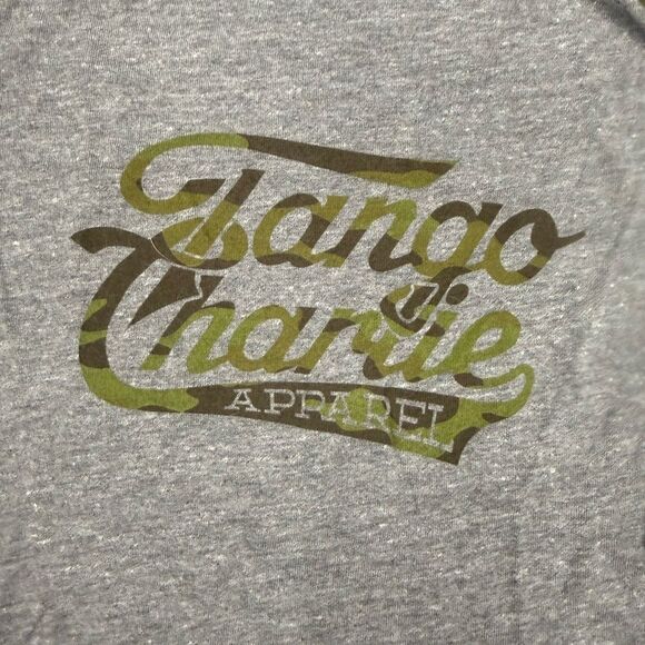 Tango Charlie Apparel Gray Shirt with Camo Sleeves - Picture 6 of 6